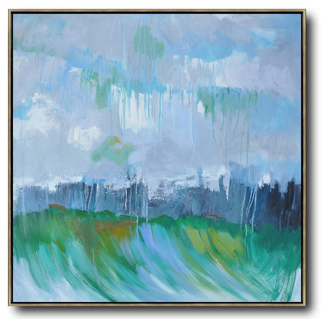 Hand-painted oversized Abstract Landscape Oil Painting by Jackson art posters for sale